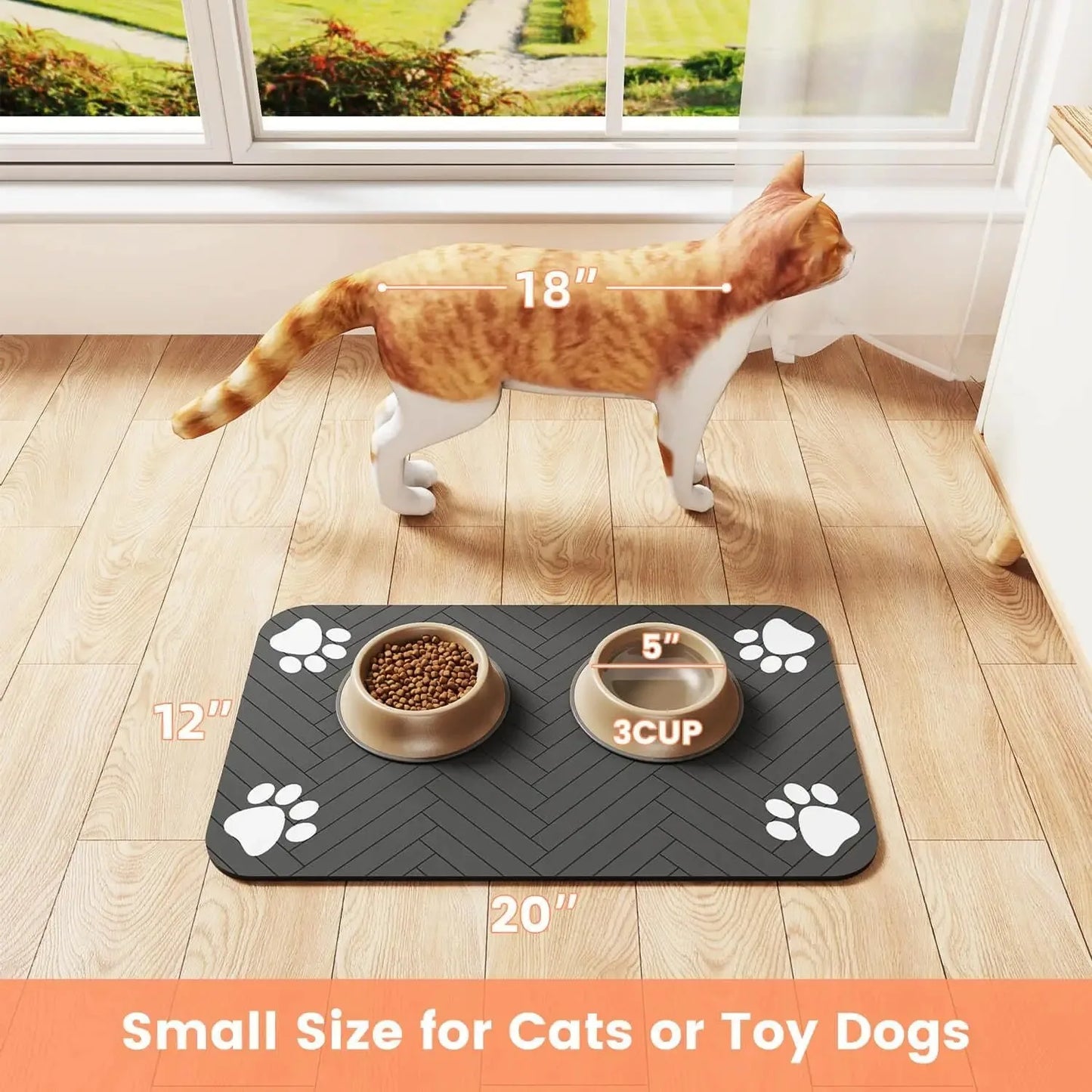 PawDry™ Quick-Dry Pet Feeding Mat